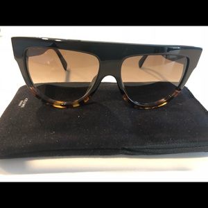 Auth Celine Blk Havana Tortoise Sunglasses 41026/S